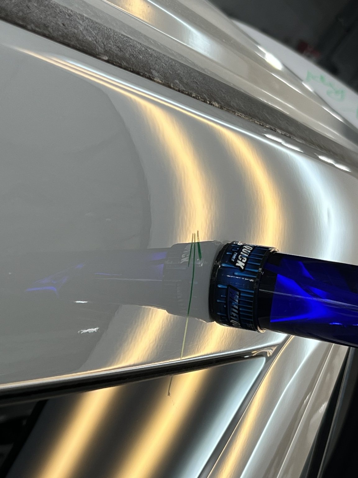 Paintless dent repair result