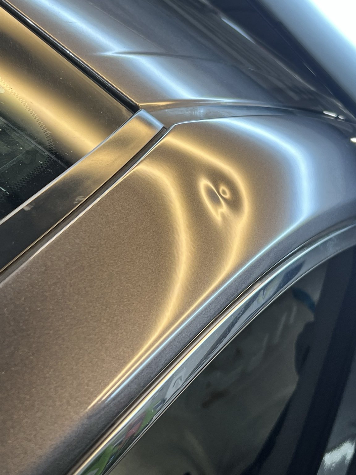 Paintless dent repair result