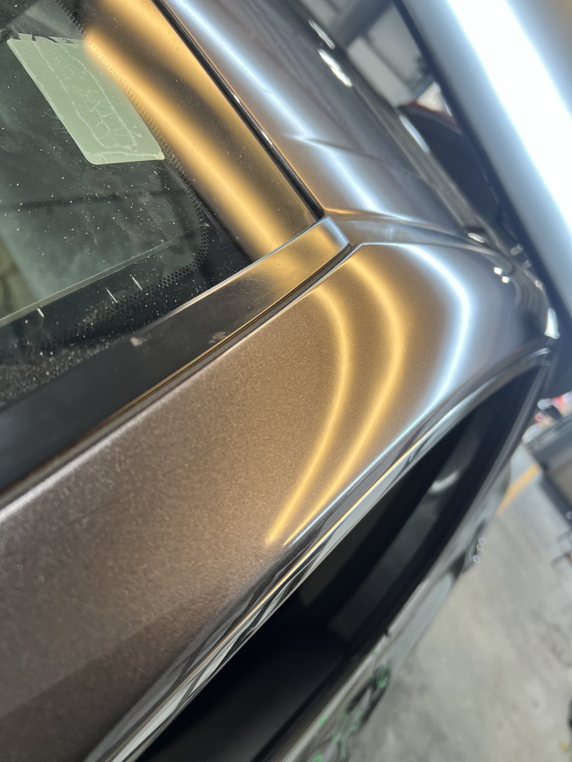 Paintless dent repair result